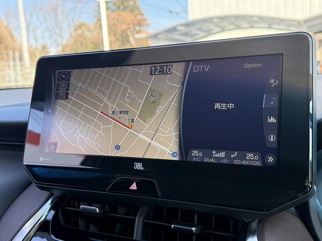 ハリアーハイブリッド Ｚ　禁煙車　純正１２．３インチナビ　ＪＢＬサウンド　アラウンドビューカメラ　フルセグ　電動リアゲート　デジタルインナーミラー　ビルトインＥＴＣ．０　衝突軽減ブレーキ　アダクティブクルーズコントロ－ル（3枚目）