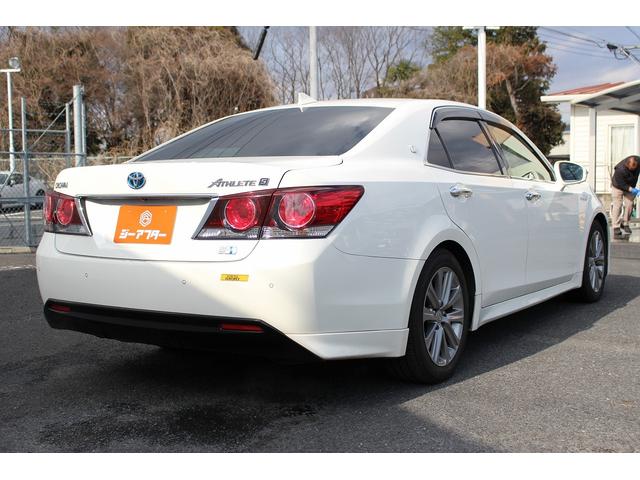 クラウンハイブリッド アスリートＳ　禁煙車　純正ナビ　バックカメラ　サイドカメラ　フルセグ　シート、ステアリングヒーター　アダクティブクルーズコントロール　衝突軽減ブレーキ　パワーシート　レーンアシスト　ＤＶＤ再生　Ｂｌｕｅｔｏｏｔｈ（22枚目）