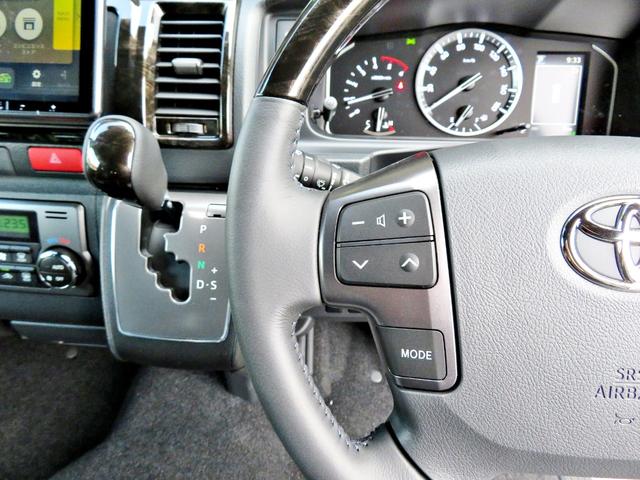 ハイエースバン スーパーGL ダークプライムII 新車未登録/7型/6AT/2800ccディーゼルターボ/415コブラフルエアロ/18インチAW/両側出しマフラーカッター/ワイパーカウル/ルーフスポイラー/イエローキャリパーカバー/フルセグTV/(67枚目)