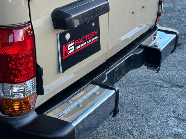 ランドクルーザープラド EXワイド ナローボディ仕様 ベージュホワイトツートン全塗装済み 新品グリル 新品ウインカーレンズ 新品3色LEDコンビテール シートカバー ナルディハンドル ナビ Bカメラ フルセグTV 輸出用ホイール(72枚目)