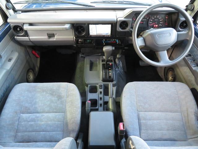 ランドクルーザー70 LX ランクル76 後期型 新品ネイビー全塗装済み フェンダーミラー ナローボディ 4ナンバー登録 ブラッドレーVホイール マットブラックグリル マットブラックバンパー パワーウインドウ 集中ドアロック(4枚目)