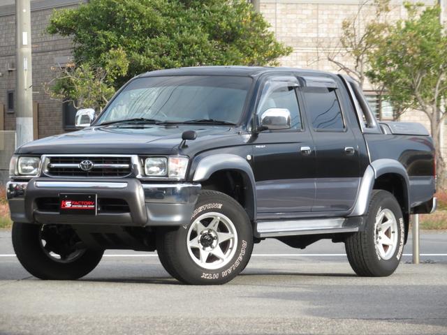 ハイラックススポーツピック ダブルキャブ ワイド 前期角目ヘッドライト ダブルキャブ 5人乗り 4WD トノカバー サンルーフ 社外アルミホイール ホワイトレタータイヤ メッキリヤステップバンパー アリーナホーン エアコン パワーウインドウ ETC(26枚目)