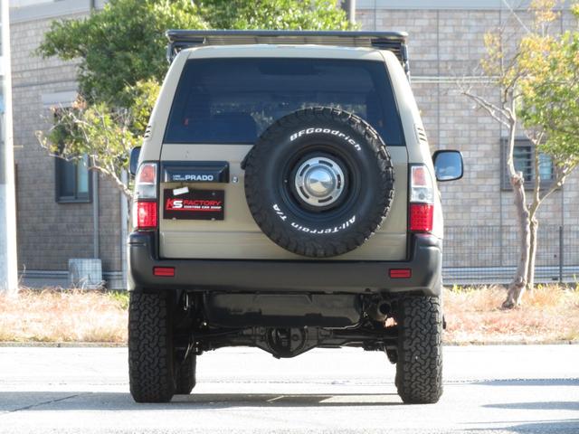 ランドクルーザープラド ＴＸ　９５プラド　ベージュ全塗装済み　ナロー仕様　ディーゼルターボ　丸目換装　マットブラックバンパー　ＡＲＢルーフラック　新品クリスタルオレンジコーナーレンズ　フリップダウンモニター　ナビ　フルセグＴＶ（32枚目）