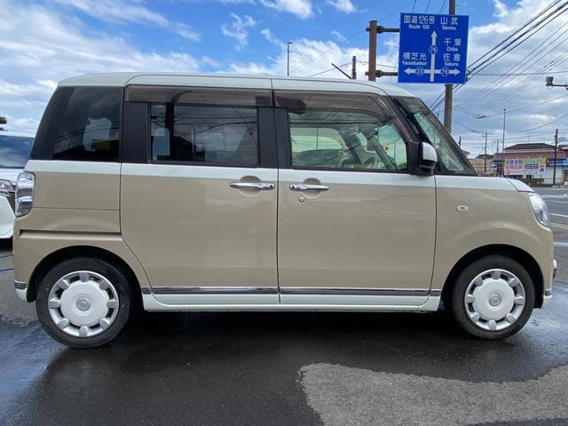 ムーヴキャンバス Ｇメイクアップ　ＳＡＩＩ　ワンオーナー車　社外ナビ　フルセグＴＶ　ＤＶＤ　Ｂｌｕｅｔｏｏｔｈ　前後ドラレコ　両側電動スライドドア　ＬＥＤヘッドライト　スマートアシスト２　ＥＴＣ　オートライト　電格ミラー　スマートキー（3枚目）