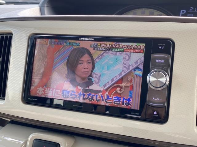 ムーヴキャンバス Ｇメイクアップ　ＳＡＩＩ　ワンオーナー車　社外ナビ　フルセグＴＶ　ＤＶＤ　Ｂｌｕｅｔｏｏｔｈ　前後ドラレコ　両側電動スライドドア　ＬＥＤヘッドライト　スマートアシスト２　ＥＴＣ　オートライト　電格ミラー　スマートキー（5枚目）