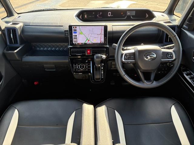 タント カスタムＲＳ　ワンオーナー／禁煙車／純正９インチナビ・フルセグ／Ｂｌｕｅｔｏｏｔｈ対応／バックカメラ／ＥＴＣ／純正ドラレコ／衝突被害軽減ブレーキ／両側電動スライドドア／ＬＥＤライト／純正シートカバー／シートヒーター（3枚目）