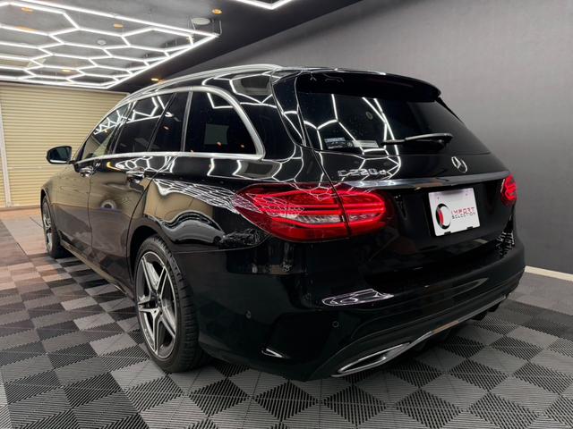 Cクラスステーションワゴン C220d ワゴンアバンギャルド AMGライン レーダーセーフティパッケージ 黒レザーシート 純正ナビ フルセグ バックモニター アンビエントライト LEDヘッドライト シートヒーター ETC パワーテールゲート ドライブレコーダー(9枚目)