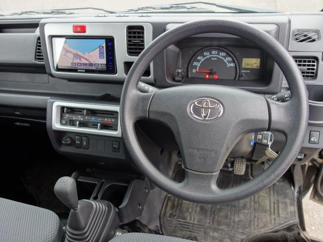 ピクシストラック エクストラ　パートタイム４ＷＤ　５速ＭＴ　社外メモリーナビ　フルセグ　Ｂｌｕｅｔｏｏｔｈ　ＥＴＣ２．０　キーレス　パワーウィンドウ　社外アルミ　純正ＬＥＤヘッドライト　フォグランプ　作業灯　荷台マット（15枚目）