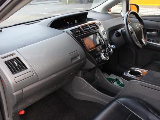 プリウスアルファ Sツーリングセレクション LEDヘッドライト&フォグランプ・Bluetooth接続・バックカメラ・フリップダウンモニター・スマートキー・ETC・オートA/C・社外ウッドコンビハンドル・純正17インチアルミ・プッシュスタート(35枚目)