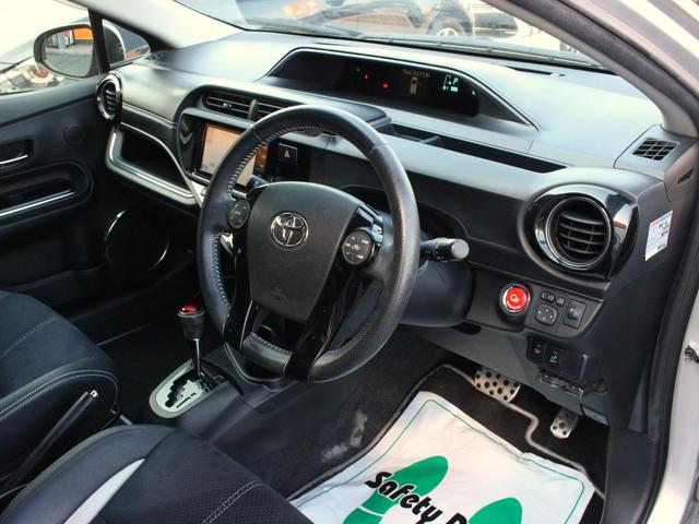 アクア Ｇ　Ｇ’ｓ　専用エアロ／ハーフレザーシート／１７インチアルミ・Ｂｌｕｅｔｏｏｔｈ接続・バックカメラ・ＥＴＣ・スマートキー・シートヒーター・革巻ステアリング・ＡＡ／Ｃ・プッシュスタート・デイライト・ウィンカーミラー（34枚目）