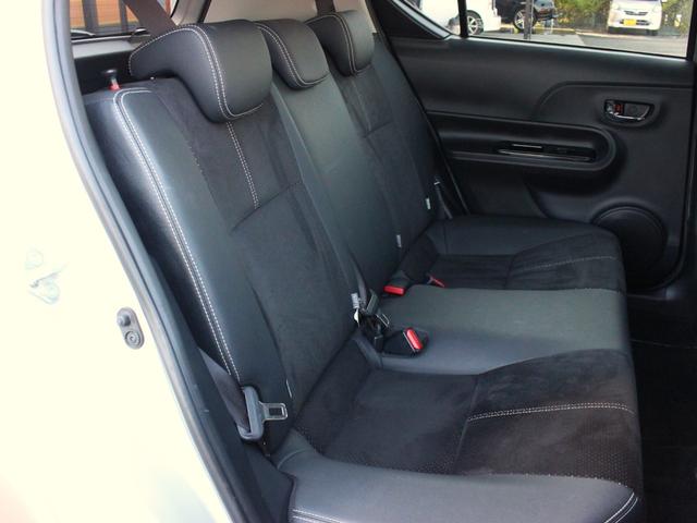 アクア Ｇ　Ｇ’ｓ　専用エアロ／ハーフレザーシート／１７インチアルミ・Ｂｌｕｅｔｏｏｔｈ接続・バックカメラ・ＥＴＣ・スマートキー・シートヒーター・革巻ステアリング・ＡＡ／Ｃ・プッシュスタート・デイライト・ウィンカーミラー（37枚目）