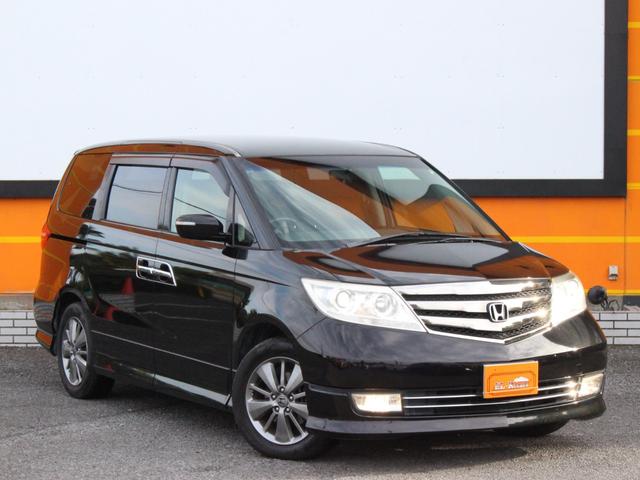 エリシオンプレステージ Ｓ　ＨＤＤナビスペシャルパッケージ　ハーフレザーシート・両側電動スライドドア・フリップダウンモニター・バックカメラ・スマートキー・ウッドコンビハンドル・ＥＴＣ・ＨＩＤヘッドライト・オートＡ／Ｃ・ＨＤＤナビ・ドアバイザー・純正１７アルミ（24枚目）