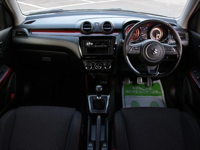 スイフトスポーツ ベースグレード 6速MT・クルーズコントロール・スマートキー・ETC・LEDヘッドライト・フォグランプ・プッシュスタート・シートヒーター・純正17インチAW・ウインカーミラー・オートエアコン・純正OPデカール(5枚目)