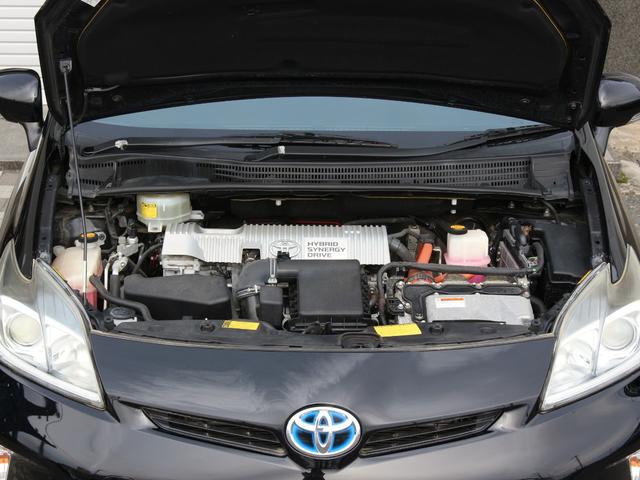プリウス Ｓ　後期型・純正ＯＰナビ・フルセグ・Ｂｌｕｅｔｏｏｔｈ接続・バックカメラ・ＥＴＣ・スマートキー・プッシュスタート・ＨＩＤヘッドライト・社外１５インチＡＷ・ウインカーミラー・オートエアコン・ドアバイザー（24枚目）
