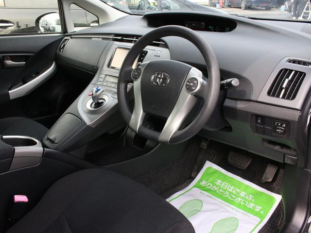 プリウス Ｓ　後期型・純正ＯＰナビ・フルセグ・Ｂｌｕｅｔｏｏｔｈ接続・バックカメラ・ＥＴＣ・スマートキー・プッシュスタート・ＨＩＤヘッドライト・社外１５インチＡＷ・ウインカーミラー・オートエアコン・ドアバイザー（35枚目）