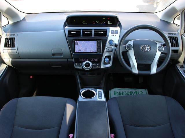 プリウスアルファ Ｓ　社外エアロ・メモリーナビ・バックカメラ・フルセグ・Ｂｌｕｅｔｏｏｔｈ接続・スマートキー・プッシュスタート・ＥＴＣ・社外１８インチＡＷ・フォグランプ・ウインカーミラー・オートエアコン・ドアバイザー（4枚目）