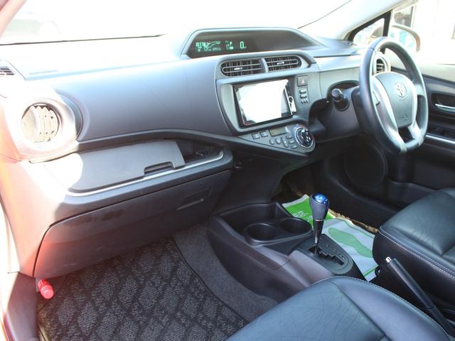 アクア Ｇブラックソフトレザーセレクション　専用暖黒革シート・ＯＰナビ・バックカメラ・Ｂｌｕｅｔｏｏｔｈ接続・フルセグ・ＥＴＣ・スマートキー・プッシュスタート・ＬＥＤヘッドライト・フォグ・純正ＯＰ１６ＡＷ・ＯＰリアスポイラー・本革巻ステアリング（36枚目）