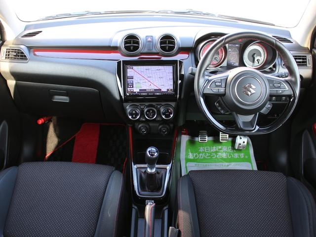 スイフトスポーツ ベースグレード　６速ＭＴ・セーフティＰＫＧ・全方位カメラＰＫＧ・８インチナビ・ＥＴＣ・フルセグ・Ｂｌｕｅｔｏｏｔｈ・アダプティブクルーズコントロール・スマートキー・ＬＥＤヘッドライト・ＨＫＳマフラー・ＲＡＹＳ１７ＡＷ（6枚目）