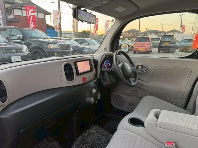 キューブ １５Ｘ　ナビ／テレビ／Ｂｌｕｅｔｏｏｔｈ／デジタルインナーミラー／ＥＴＣ／マニュアルエアコン／シガーソケット／電格ミラー／レベライザー／パワーウィンドウ／パワーステアリング／社外アルミホイール（21枚目）