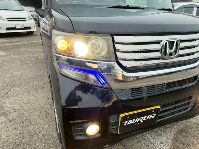 N-BOXカスタム G・Lパッケージ ユーザー買取車/ナビ/両側電動スライドドア/スマートキー/プッシュスタート/純正14インチアルミホイール/HIDヘッドライト/運転席助手席エアバック/スペアキー(14枚目)