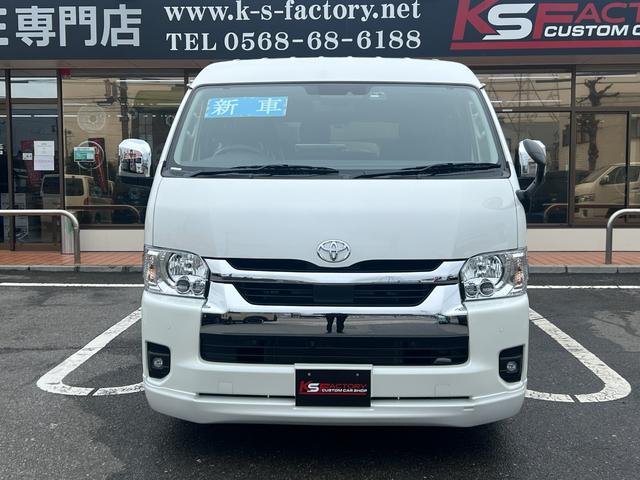 ハイエースワゴン ＧＬ　未登録新車／ＢＩＧ－Ｘ１１インチナビ／１２．８インチフリップダウンモニター／ナビ連動ドラレコ／ＥＴＣ／ローダウン／Ｆスポイラー／シーケンシャルＬＥＤテール／シートカバー／パワースライド／ＬＥＤヘッド（2枚目）