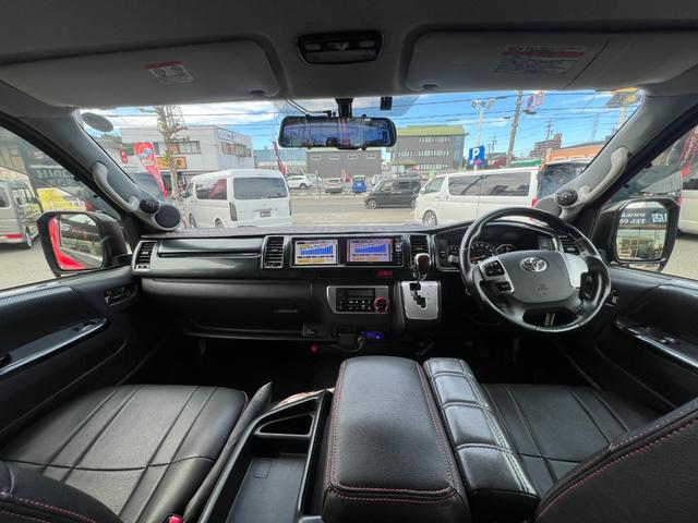 ハイエースワゴン ＧＬ　ファインテックツアラー／４キャプテンシート１０人乗／両側スライドドア左パワースライド／フルエアロ／ボンネット／リアスポ／オーバーＦ／１８ＡＷ／ＬＥＤテール／ナビ＆サブモニター＆Ｗフリップダウンモニター（38枚目）