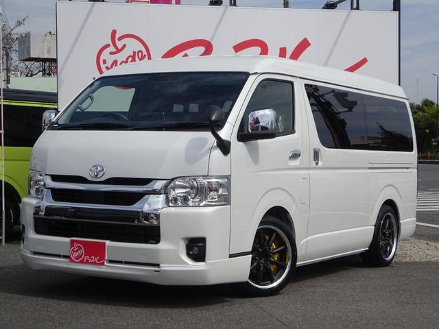 ハイエースワゴン ＧＬ　新車未登録／ＰＶＭ／アルパインＢＩＧ－Ｘ／１２インチ後席モニター／プラクラ／フルセグ／デジタルミラー／全周囲カメラ／ＴＳＳ／シートカバー／ＬＥＤヘッド＆フォグ／１８インチホイール／ローダウン／カスタム（6枚目）