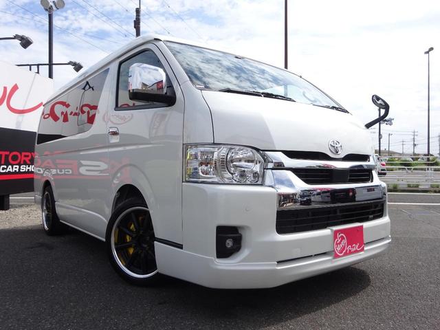 ハイエースワゴン ＧＬ　新車未登録／ＰＶＭ／アルパインＢＩＧ－Ｘ／１２インチ後席モニター／プラクラ／フルセグ／デジタルミラー／全周囲カメラ／ＴＳＳ／シートカバー／ＬＥＤヘッド＆フォグ／１８インチホイール／ローダウン／カスタム（12枚目）