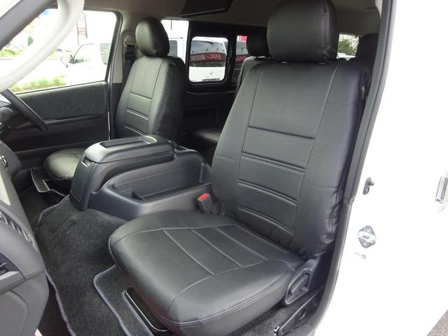 ハイエースワゴン ＧＬ　新車未登録／ＰＶＭ／アルパインＢＩＧ－Ｘ／１２インチ後席モニター／プラクラ／フルセグ／デジタルミラー／全周囲カメラ／ＴＳＳ／シートカバー／ＬＥＤヘッド＆フォグ／１８インチホイール／ローダウン／カスタム（43枚目）