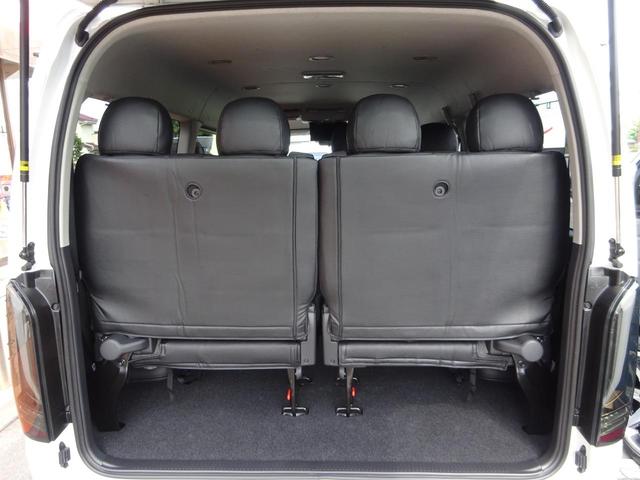 ハイエースワゴン ＧＬ　新車未登録／ＰＶＭ／アルパインＢＩＧ－Ｘ／１２インチ後席モニター／プラクラ／フルセグ／デジタルミラー／全周囲カメラ／ＴＳＳ／シートカバー／ＬＥＤヘッド＆フォグ／１８インチホイール／ローダウン／カスタム（50枚目）