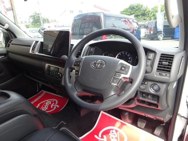 ハイエースワゴン ＧＬ　新車未登録／ＰＶＭ／アルパインＢＩＧ－Ｘ／１２インチ後席モニター／プラクラ／フルセグ／デジタルミラー／全周囲カメラ／ＴＳＳ／シートカバー／ＬＥＤヘッド＆フォグ／１８インチホイール／ローダウン／カスタム（61枚目）