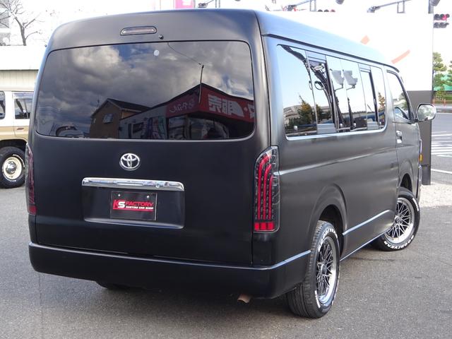 ハイエースワゴン ＧＬ　Ｒｅｎｏｃａコーストライン／角目４灯／パワースライドドア／アルパインＢＩＧ－Ｘ１１インチフルセグナビ／後席モニター／マッドブラック全塗装／４ＷＤ車／３ナンバー１０人乗り乗用／車検整備付／１７インチＡＷ（47枚目）