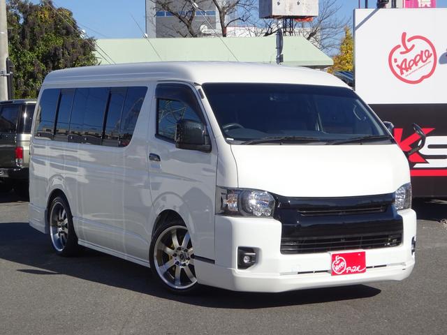 ハイエースワゴン ＧＬ　内装架装／ベッドキット／床フローリング加工／７型フェイス／ＳＤフルセグナビ／後席モニター／ＥＴＣ／パワースライドドア／コンビハンドル／シートカバー／１９インチＡＷ／フルエアロ／インナーブラックライト／（8枚目）