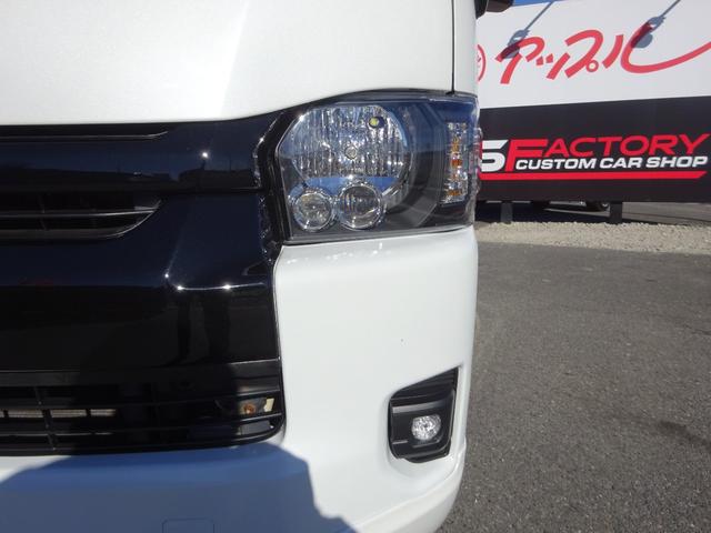 ハイエースワゴン ＧＬ　内装架装／ベッドキット／床フローリング加工／７型フェイス／ＳＤフルセグナビ／後席モニター／ＥＴＣ／パワースライドドア／コンビハンドル／シートカバー／１９インチＡＷ／フルエアロ／インナーブラックライト／（35枚目）