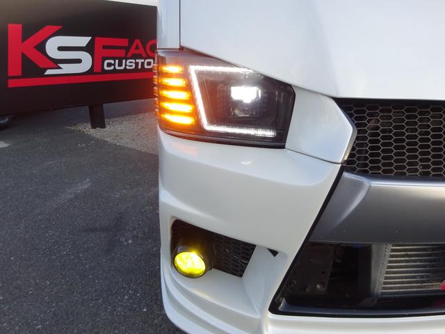 ハイエースワゴン GL ユーザー買取車/ジョーカーデザインフルエアロ/ALPINE BICX/ヴァレンティーヘッドライト/ヴァレンティーLEDテールランプ/ルーフスポイラー/社外ホイール17インチ/フルカスタム(18枚目)