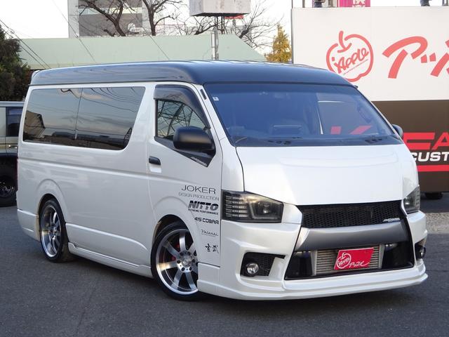 ハイエースワゴン GL ユーザー買取車/ジョーカーデザインフルエアロ/ALPINE BICX/ヴァレンティーヘッドライト/ヴァレンティーLEDテールランプ/ルーフスポイラー/社外ホイール17インチ/フルカスタム(32枚目)