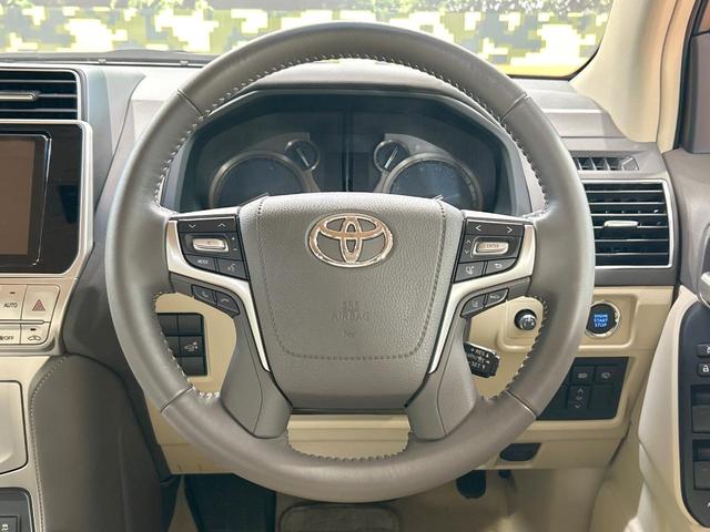 ランドクルーザープラド TX Lパッケージ 禁煙車 サンルーフ 7人乗り 9型ナビ ルーフレール ベージュシート シートエアコン クリアランスソナー レーダークルーズ トヨタセーフティセンス LEDヘッドライト 純正19インチAW ETC(12枚目)