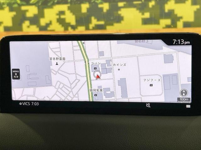 ＣＸ－８ ２５Ｓ　ブラックトーンエディション　禁煙車　ターボ　７人乗り　純正ＳＤナビ　全周囲カメラ　衝突被害軽減システム　レーダークルーズ　電動リアゲート　ハーフレザーシート　全席シートヒーター　ドラレコ　コーナーセンサー　スマートキー（3枚目）