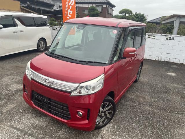 フレアワゴンカスタムスタイル ＸＴ　純正ナビ　フルセグ　ＢＴ　両側パワスラ　前席シートヒーター　ターボ　スマートキー　スペアキー　エンジンスターター　純正フロアマット　ＨＩＤヘッドライト　フォグランプ　オートライト　純正ＡＷ　４ＷＤ（2枚目）