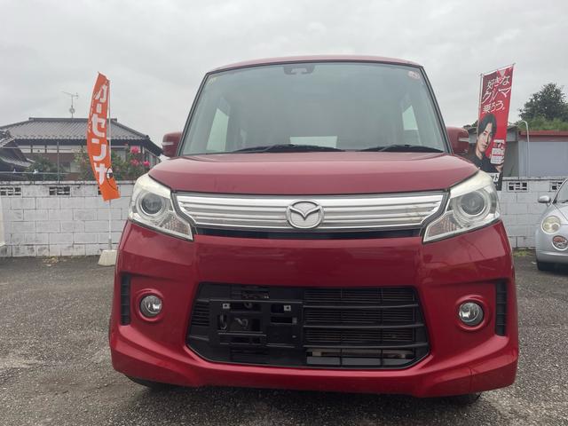 フレアワゴンカスタムスタイル ＸＴ　純正ナビ　フルセグ　ＢＴ　両側パワスラ　前席シートヒーター　ターボ　スマートキー　スペアキー　エンジンスターター　純正フロアマット　ＨＩＤヘッドライト　フォグランプ　オートライト　純正ＡＷ　４ＷＤ（3枚目）