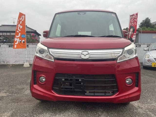 フレアワゴンカスタムスタイル ＸＴ　純正ナビ　フルセグ　ＢＴ　両側パワスラ　前席シートヒーター　ターボ　スマートキー　スペアキー　エンジンスターター　純正フロアマット　ＨＩＤヘッドライト　フォグランプ　オートライト　純正ＡＷ　４ＷＤ（4枚目）