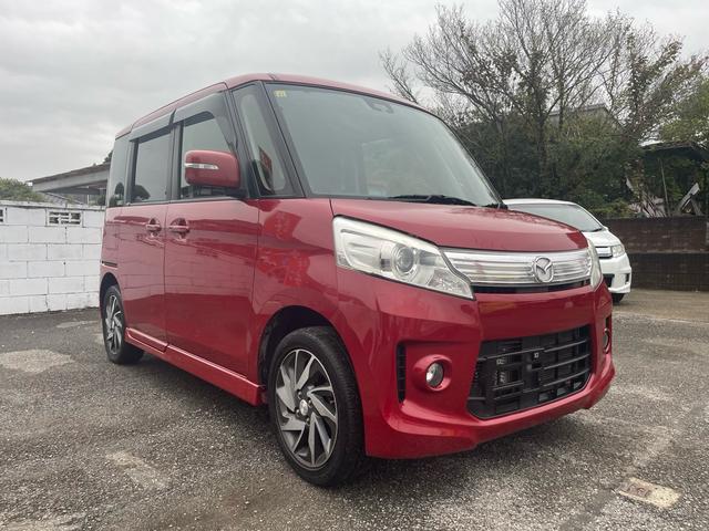 フレアワゴンカスタムスタイル ＸＴ　純正ナビ　フルセグ　ＢＴ　両側パワスラ　前席シートヒーター　ターボ　スマートキー　スペアキー　エンジンスターター　純正フロアマット　ＨＩＤヘッドライト　フォグランプ　オートライト　純正ＡＷ　４ＷＤ（6枚目）