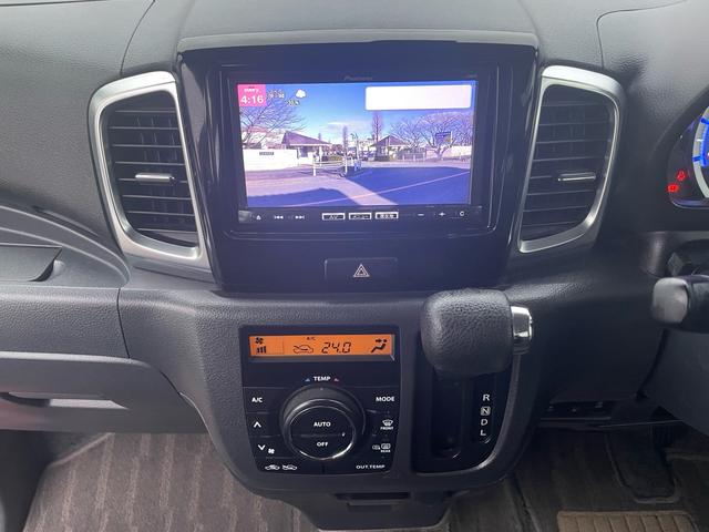 フレアワゴンカスタムスタイル ＸＴ　純正ナビ　フルセグ　ＢＴ　両側パワスラ　前席シートヒーター　ターボ　スマートキー　スペアキー　エンジンスターター　純正フロアマット　ＨＩＤヘッドライト　フォグランプ　オートライト　純正ＡＷ　４ＷＤ（17枚目）