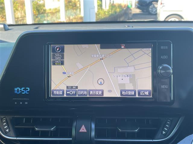 Ｃ－ＨＲ Ｇ　トヨタセーフティーセンス　純正ＳＤナビ　ビルトインＥＴＣ２．０　レーダークルーズコントロール　横滑り防止装置　衝突軽減システム　クリアランスソナー　レーンキープアシスト　ＬＥＤヘッドライト　禁煙車（3枚目）