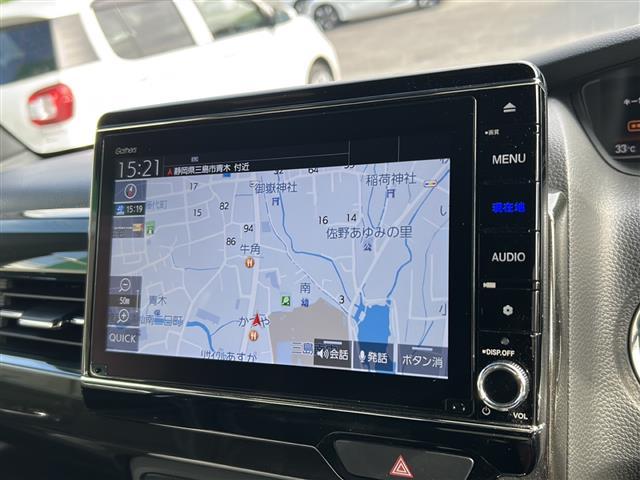 Ｎ－ＢＯＸカスタム Ｇ・Ｌターボホンダセンシング　純正８型ナビ　ダウンサス　社外マフラー　地デジＴＶ　ＣＤ　ＤＶＤ　Ｂｌｕｅｔｏｏｔｈ　両側パワースライドドア　ＬＥＤヘッドライト　シートヒーター　スマートキー　ＥＴＣ　ホンダセンシング　衝突軽減（2枚目）