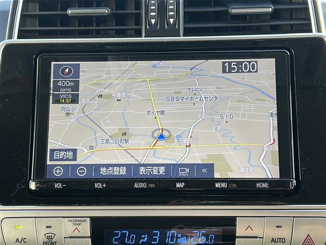 ランドクルーザープラド ＴＸ　Ｌパッケージ・ブラックエディション　純正９インチナビ　地デジＴＶ　専用ブラックホイール　レザーシート　シートヒーター　ベンチレーション　セーフティセンス　レーダークルーズコントロール　バックカメラ　Ｂｌｅｕｔｏｏｔｈ　ＣＤ　ＤＶＤ（6枚目）