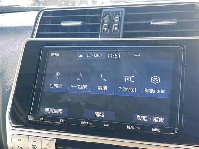 ランドクルーザープラド ＴＸ　Ｌパッケージ・ブラックエディション　純正９インチナビ　地デジＴＶ　専用ブラックホイール　レザーシート　シートヒーター　ベンチレーション　セーフティセンス　レーダークルーズコントロール　バックカメラ　Ｂｌｅｕｔｏｏｔｈ　ＣＤ　ＤＶＤ（7枚目）