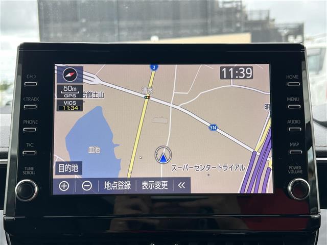 カローラツーリング ハイブリッド　ダブルバイビー　純正９インチディスプレイオーディオ　フルセグテレビ　ＢＴオーディオ　バックカメラ　ハーフレザーシート　モデリスタエアロ　前席シートヒーター　ステアリングヒーター　ＥＴＣ　純正１７インチＡＷ　ＬＥＤ（3枚目）