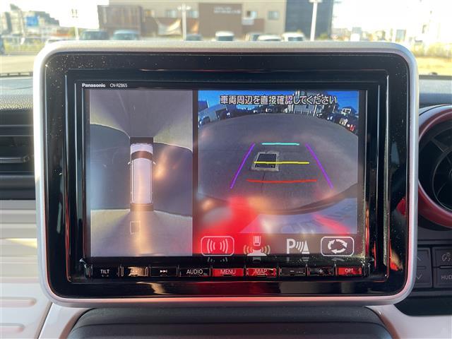 スペーシア ハイブリッドＸ　両側パワースライド　純正８インチメモリナビ　ワンオナー　フルセグＴＶ　アラウンドビューモニター　オートライト　シートヒーター　ＢＴ　ＵＳＢ　スマートキー　スペアキー　純正フロアマット　ＥＴＣ（3枚目）