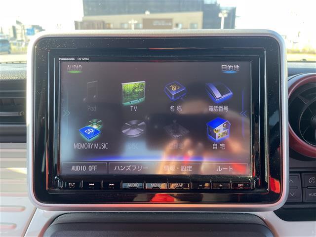 スペーシア ハイブリッドＸ　両側パワースライド　純正８インチメモリナビ　ワンオナー　フルセグＴＶ　アラウンドビューモニター　オートライト　シートヒーター　ＢＴ　ＵＳＢ　スマートキー　スペアキー　純正フロアマット　ＥＴＣ（4枚目）